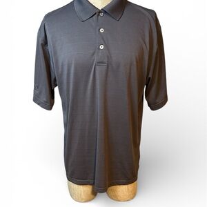 Men’s Champions Tour Dark Gray Golf Polo Shirt Size L Short Sleeve Performance